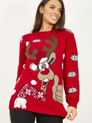 Red-Thumbs-Up-Reindeer-Christmas-Jumper